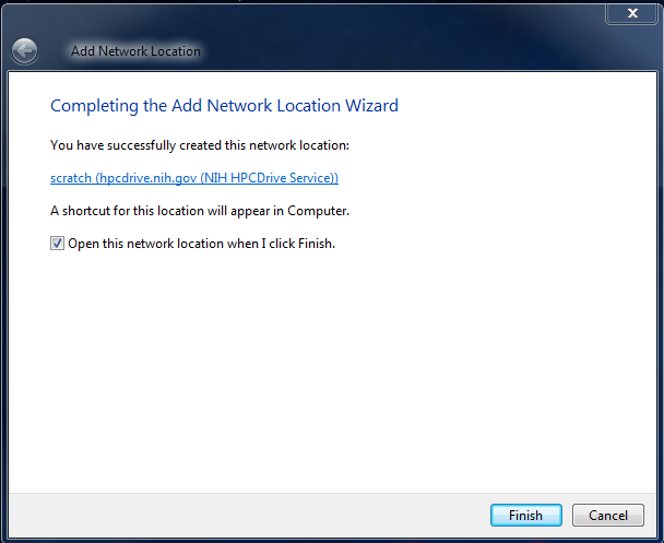 completing the wizard