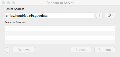 server connection display
