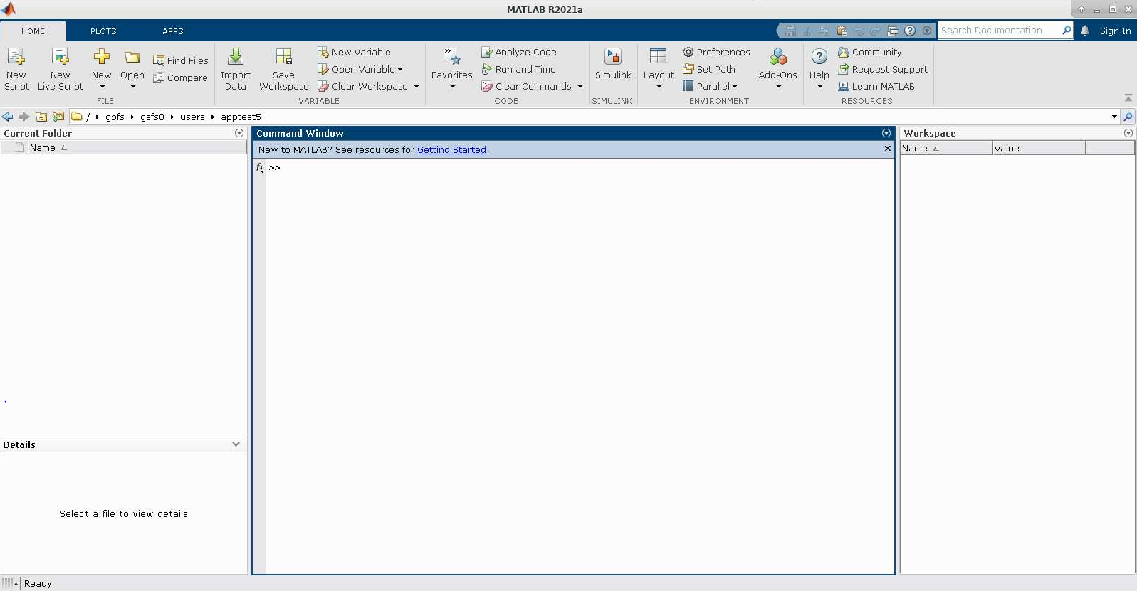 MATLAB desktop image