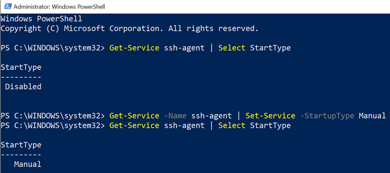enable ssh-agent